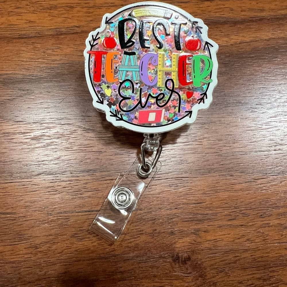Colorful Teacher Badge Reel